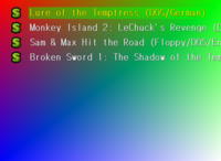 Dreamcast ScummVM menu